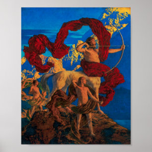 Jason and His Teacher   Maxfield Parrish   Poster