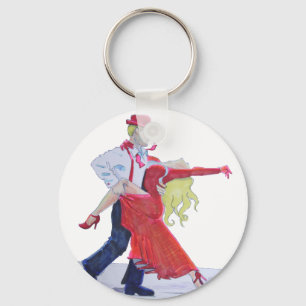 Jason Donovan Kristina Rihanoff Foxtrot Cartoon Key Ring