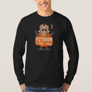 Jason Hockey Mask Halloween Cat Raglan 1 T-Shirt