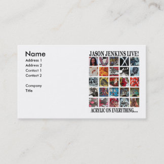 JASON JENKINS LIVE ACRYLIC ON EVERYTHING BUSINESS CARD