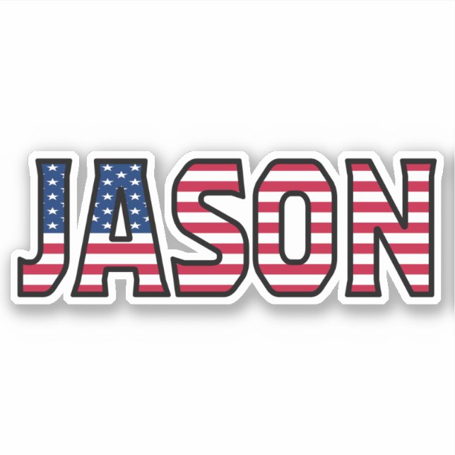 Jason Name First Name USA Sticker Stickerset (Front)