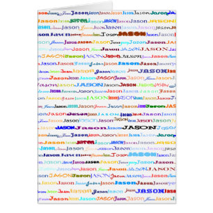 Jason Text Design II Greeting Card Vertical