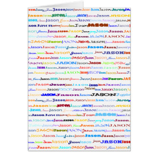 Jason Text Design II Greeting Card Vertical