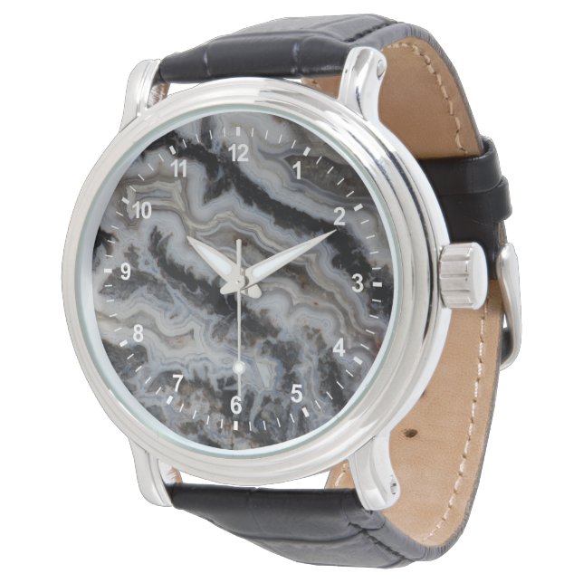 Jasper Agate Mixed Slab Watch (Angled)