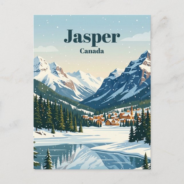 Jasper Alberta Canada Postcard (Front)
