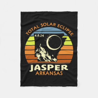 Jasper Arkansas Total Solar Eclipse 2024 Fleece Blanket