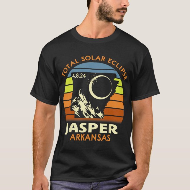 Jasper Arkansas Total Solar Eclipse 2024  T-Shirt (Front)