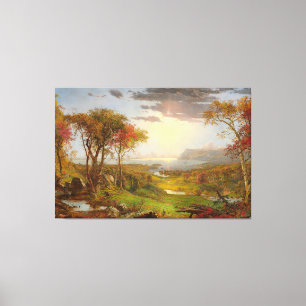 JASPER F. CROPSEY Autumn On the Hudson River 1860- Canvas Print