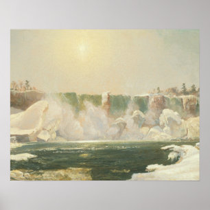 Jasper Francis Cropsey - Niagara Falls in Winter Poster
