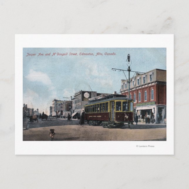 Jasper & McDougall Streets Postcard (Front)