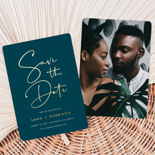 Jasper   Modern Minimal Script Photo Save the Date