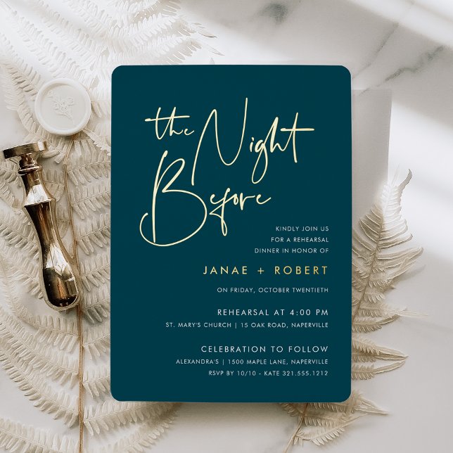 Jasper | Modern Minimalist Script Rehearsal Dinner (Creator Uploaded)