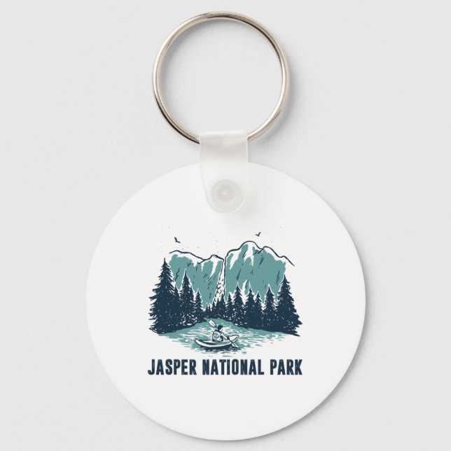 Jasper Mountain Alberta Canada Jasper National Par Key Ring (Front)