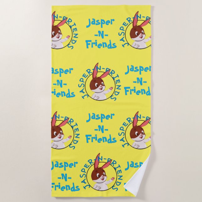 Jasper-n-friends beach towel (Front)