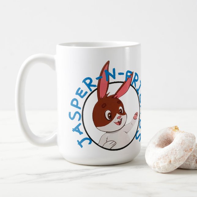 Jasper-n-Friends logo mug (With Donut)