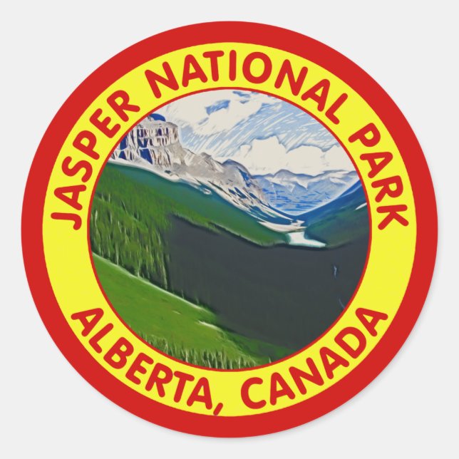 Jasper National Park, Alberta, Canada Classic Round Sticker (Front)
