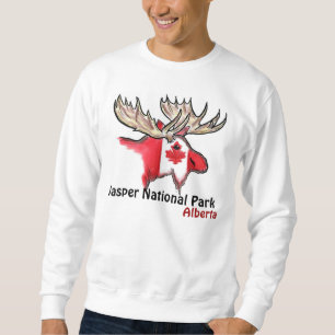 Jasper National Park Alberta Canada flag elk shirt