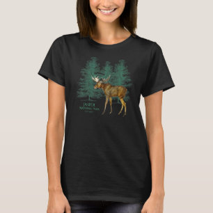 Jasper National Park Alberta Canada Moose Trees So T-Shirt