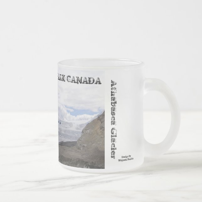 Jasper National Park - Athabasca Glacier Frosted Glass Coffee Mug (Right)