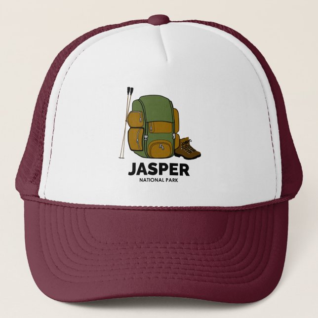Jasper National Park Backpack Trucker Hat (Front)
