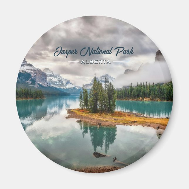 Jasper National Park Banff Canada Souvenir Magnet (Front)