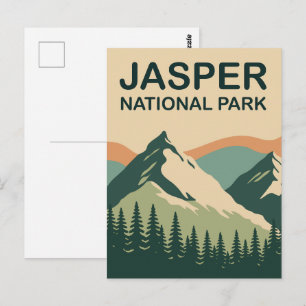 Jasper National Park Canada Scenic Nature Art Postcard