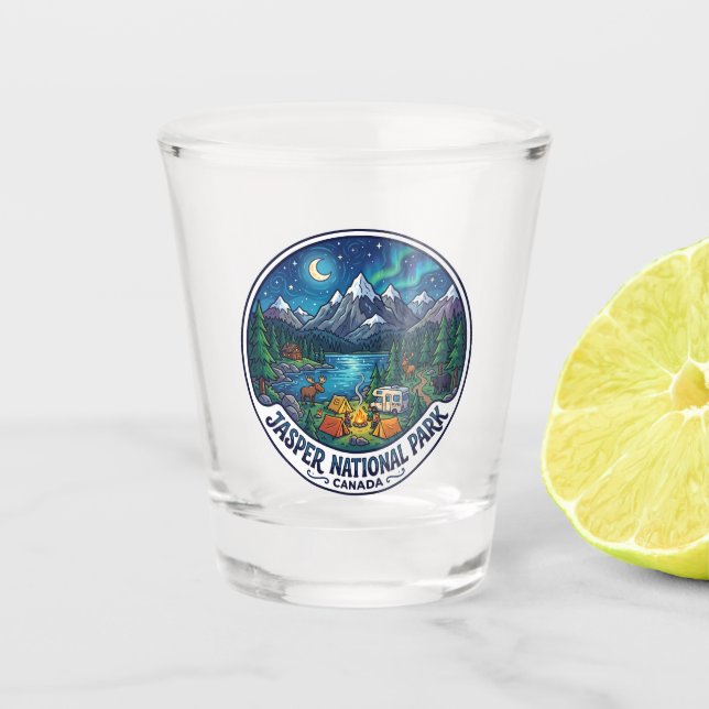 Jasper National Park Canada Shot Glass (Front)