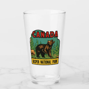Jasper National Park Canada Vintage Travel Pint Glass
