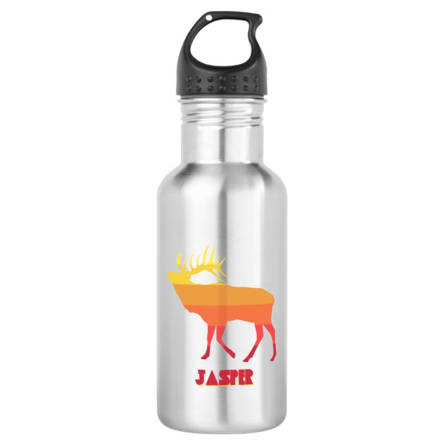 Jasper National Park Elk 532 Ml Water Bottle (Front)