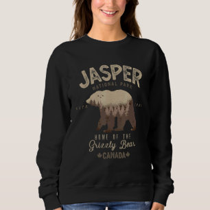Jasper National Park Grizzly Bear Vintage Look 3 Sweatshirt