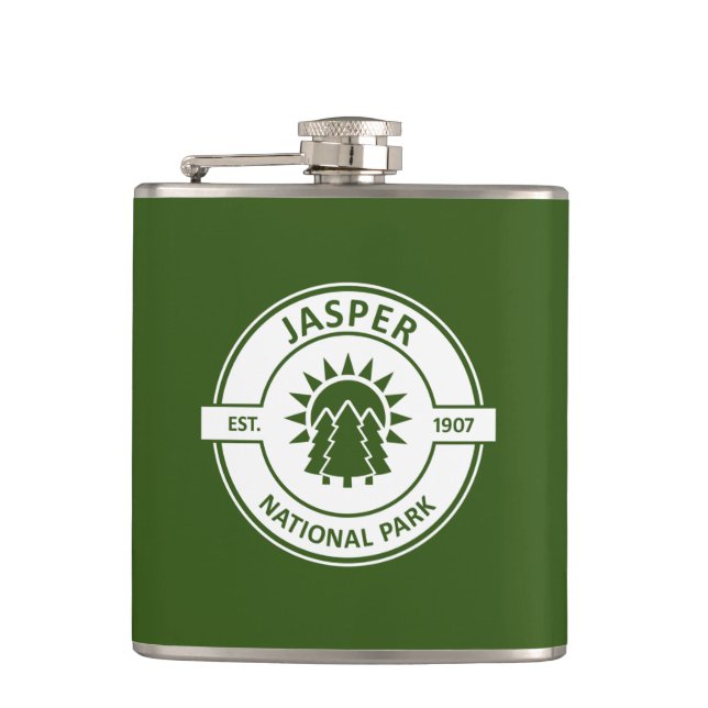 Jasper National Park Hip Flask (Front)