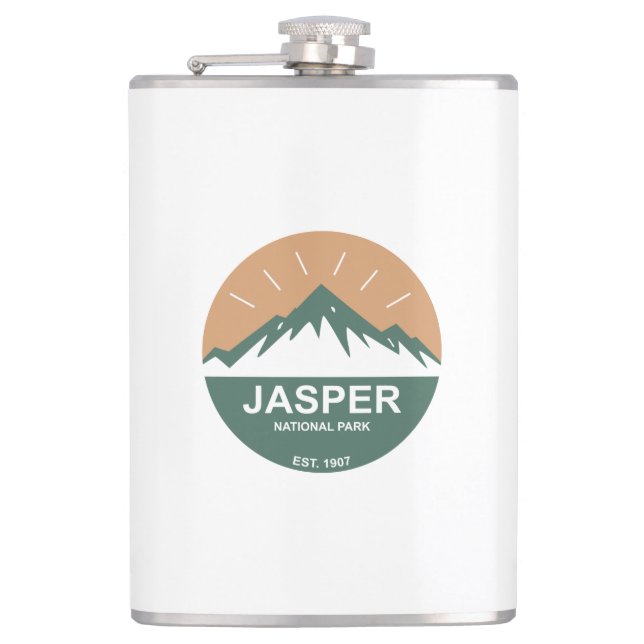 Jasper National Park Hip Flask (Front)
