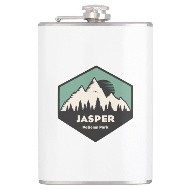Jasper National Park Hip Flask (Front)