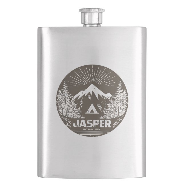 Jasper National Park Hip Flask (Front)