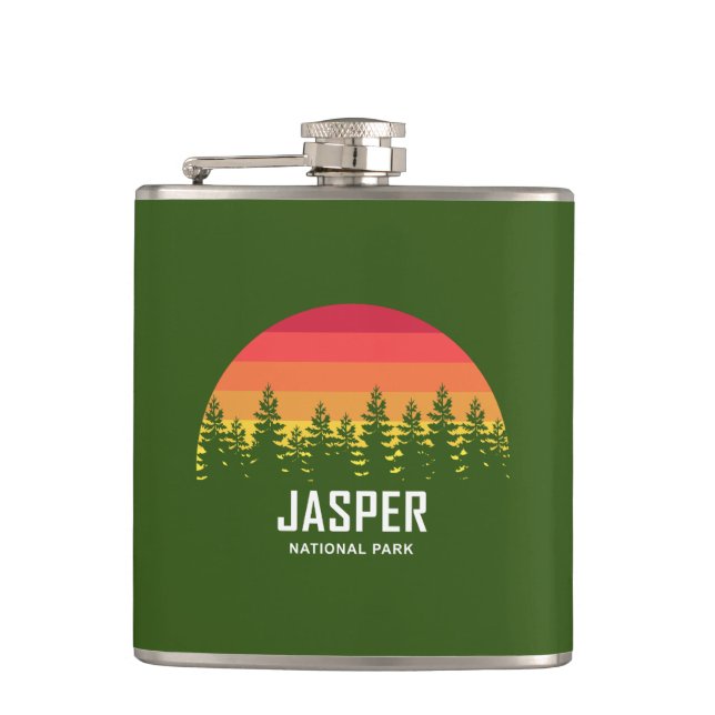 Jasper National Park Hip Flask (Front)