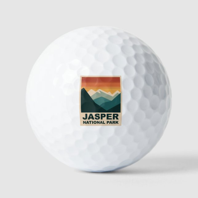 Jasper National Park Minimalist Outdoor Design Golf Balls (Front)