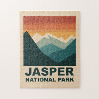 Jasper National Park Minimalist Outdoor Design Jigsaw Puzzle
