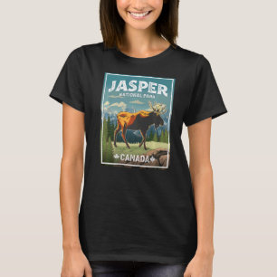 Jasper National Park Moose Vintage Look T-Shirt