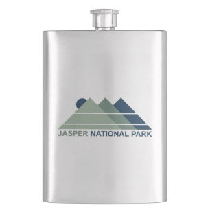 Jasper National Park Mountain Sun Hip Flask