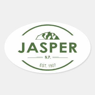 Jasper National Park Oval Sticker