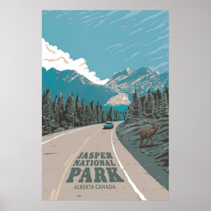 Jasper National Park Travel Poster
