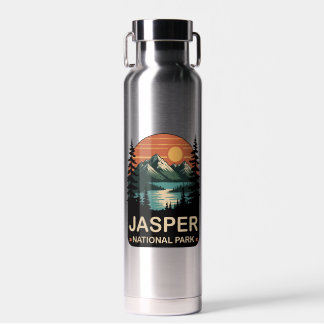 Jasper National Park Vintage Mountain Design Water Bottle