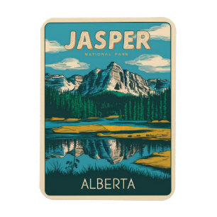 Jasper Nationla park alberta canada vintage gifts Magnet
