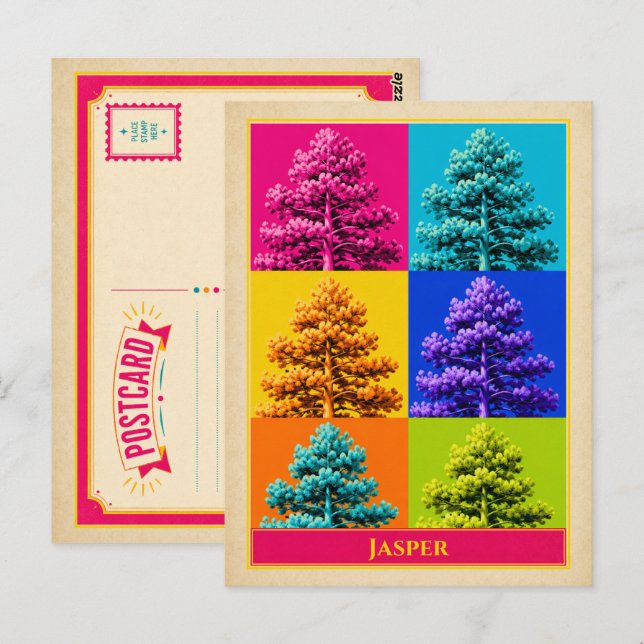 Jasper Postcard Arkansas Pine Tree Vintage (Front/Back)