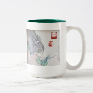 Jasper the Bunny Two-tone Mug - Green