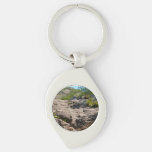 Jathika namalUyana Pink Quartz Mountain .Sri Lanka Key Ring