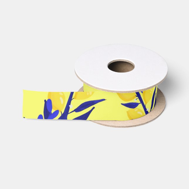 Jaune citron satin ribbon (Spool)