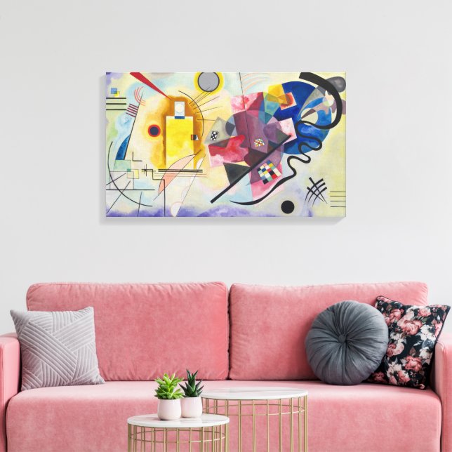 Jaune, Rouge, Bleu by Wassily Kandinsky Canvas Print (Insitu(LivingRoom))