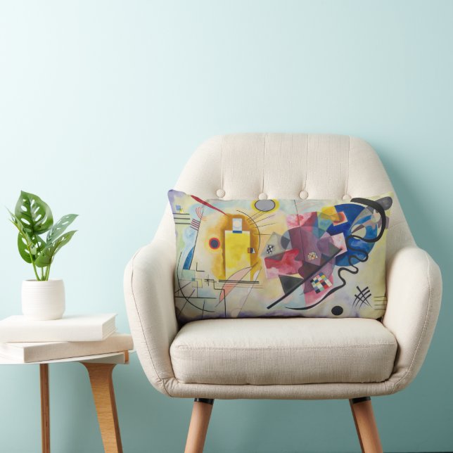 Jaune, Rouge, Bleu by Wassily Kandinsky Lumbar Cushion (Chair)