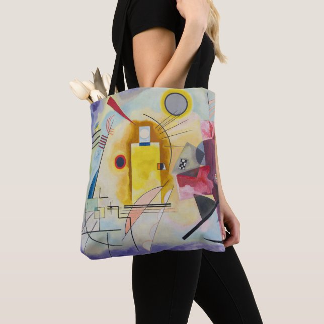 Jaune, Rouge, Bleu by Wassily Kandinsky Tote Bag (Close Up)